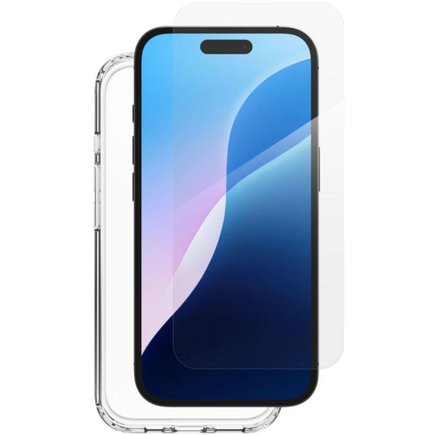 Luxe - Wireless Charging Compatible Case Clear + Glass Elite 360 - Glass Screen Protector for iPhone 16e/14/13