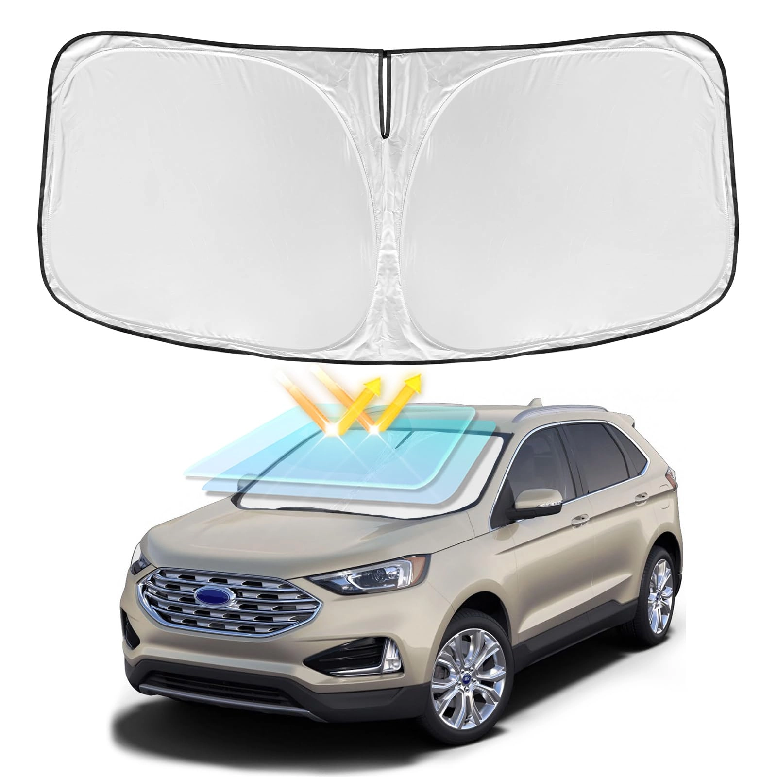 ZOIBV Windshield Sun Shade - Ford Edge 2015-2024