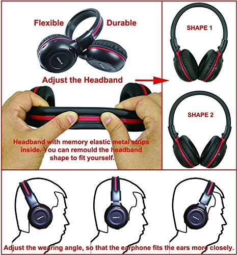 Infrared Headphones - Wireless IR 3 Pack