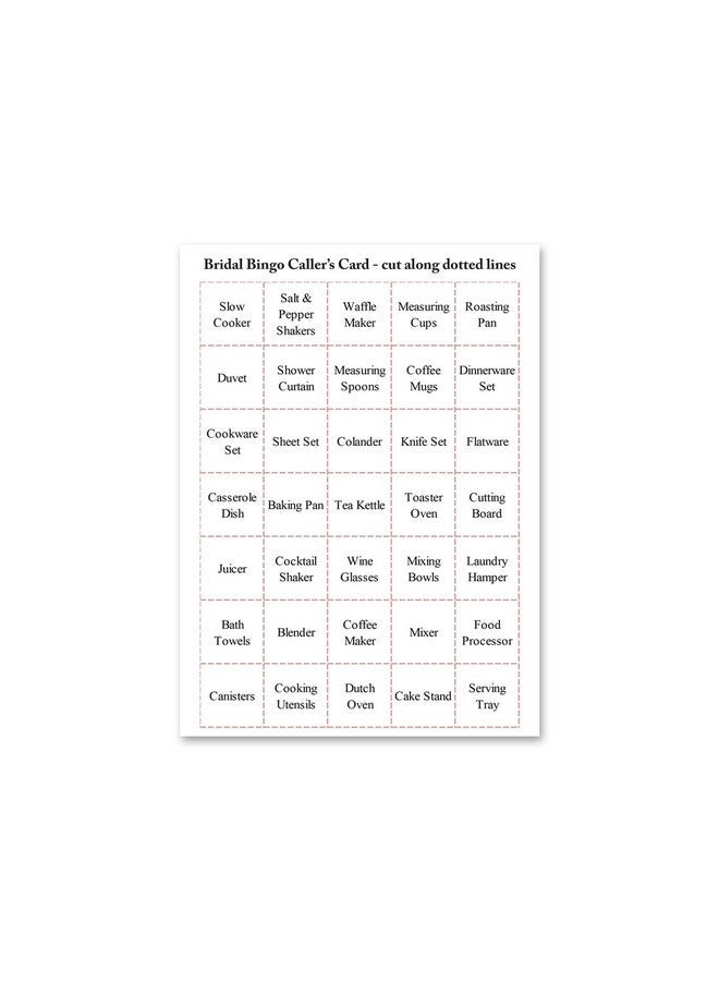 Eucalyptus Greenery Bridal Bingo Game