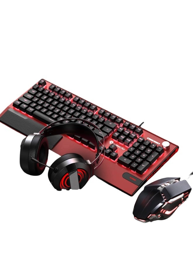 EBMINI Keyboard - Wired + Mouse + Headphoe