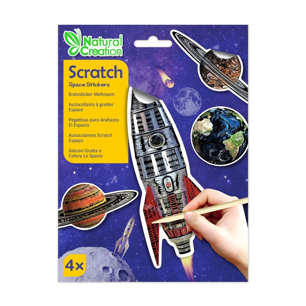 Avenir Scratch Space Stickers - 4Pcs