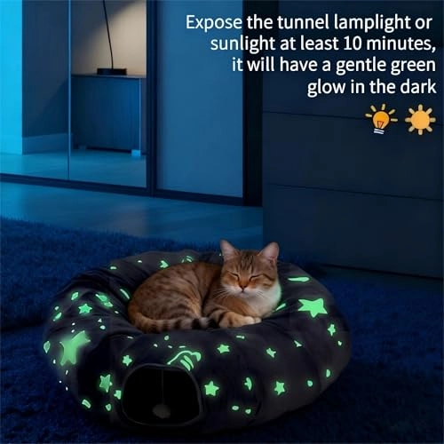 Katzentunnel - 90L x 90W x 25H centimeters Polyester