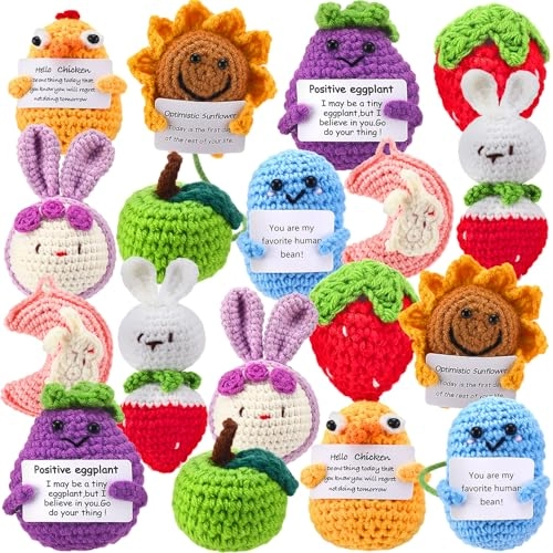 Emotional Crochet Dolls - 18 Pcs Multiple Colors Handmade