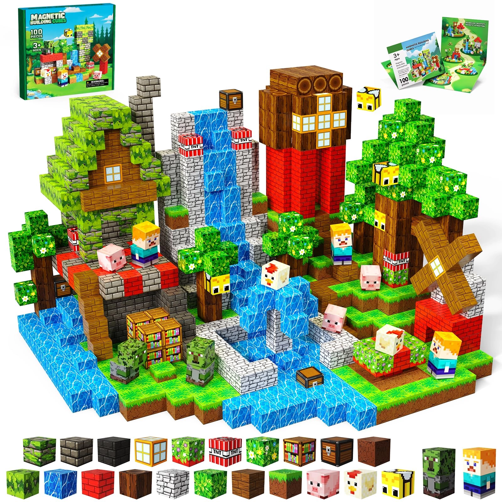 Magnetic Blocks - 100 pcs