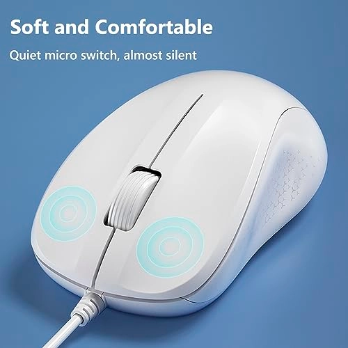 Silent Wired Computer Mouse - USB