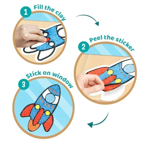 Clay Stickers - 3+ years 4 pcs