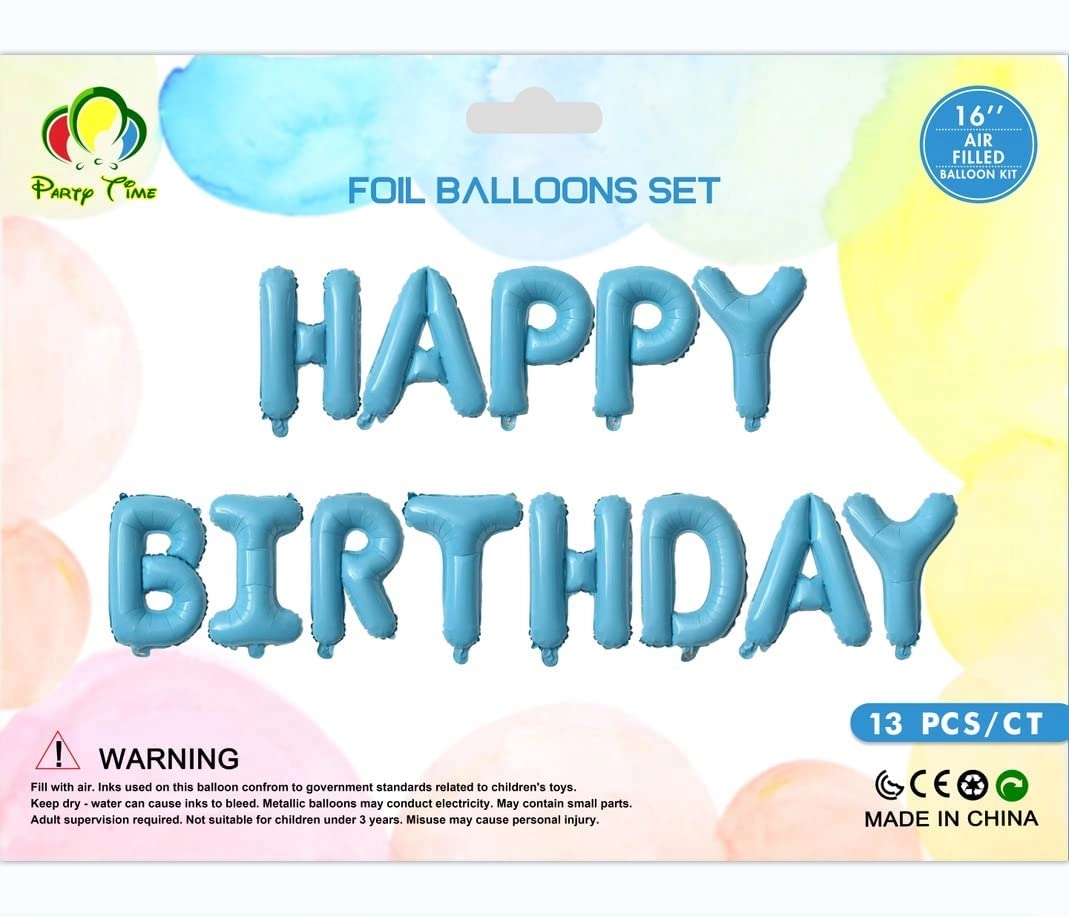 BJM Happy Birthday Foil Balloon - 1 Set Birthday