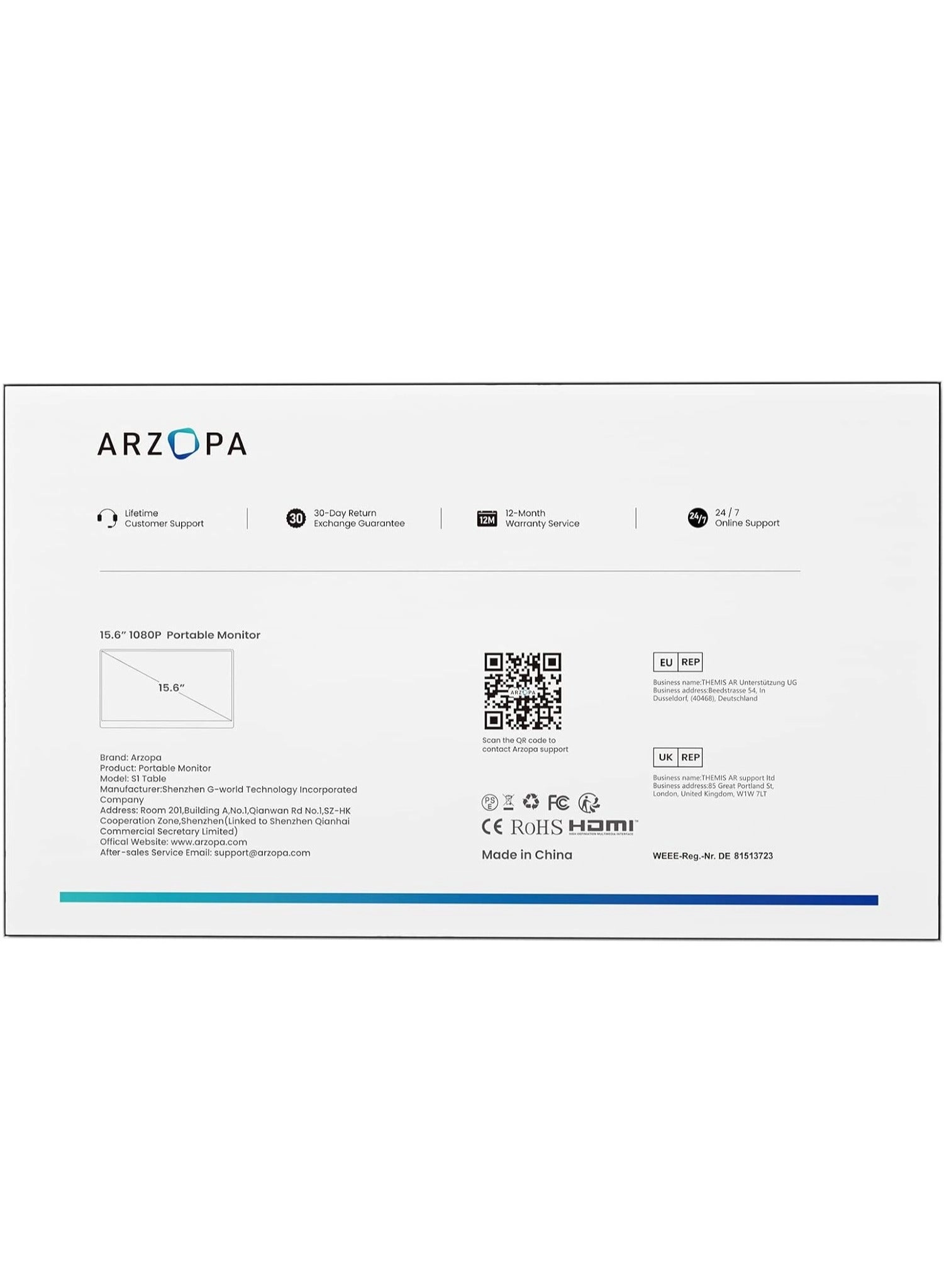 S1 Table - 15.6 in 1080x1920