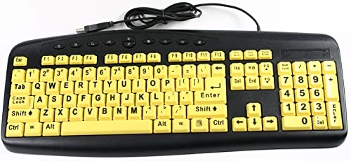 High Visibility Large Print Soft Touch Keyboard - QWERTY Wired