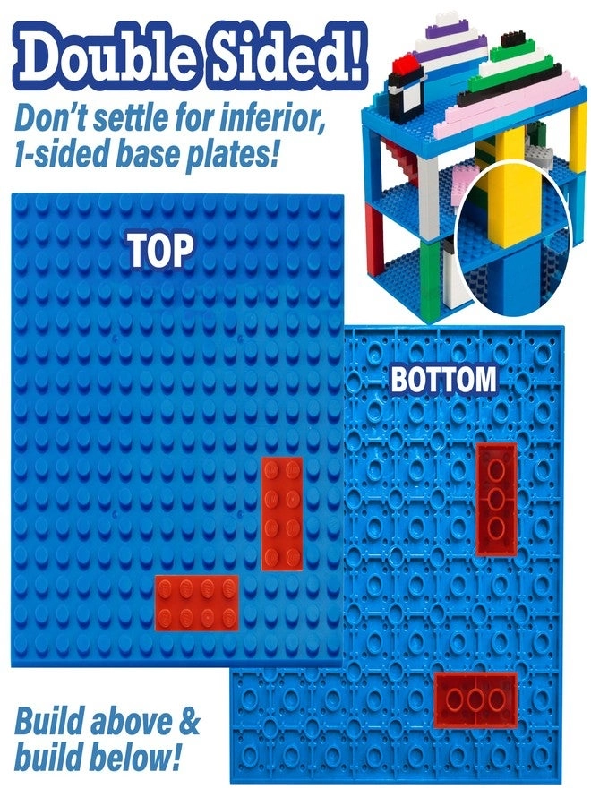 Classic Baseplates for Building Bricks - 5"x5" 10pcs