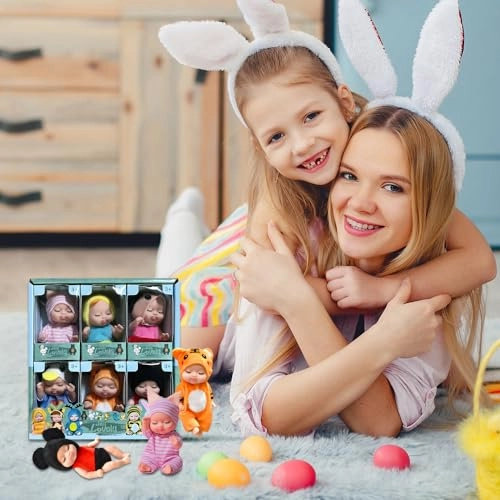 Reborn Baby Doll - 11cm PVC + plush Pack of 6