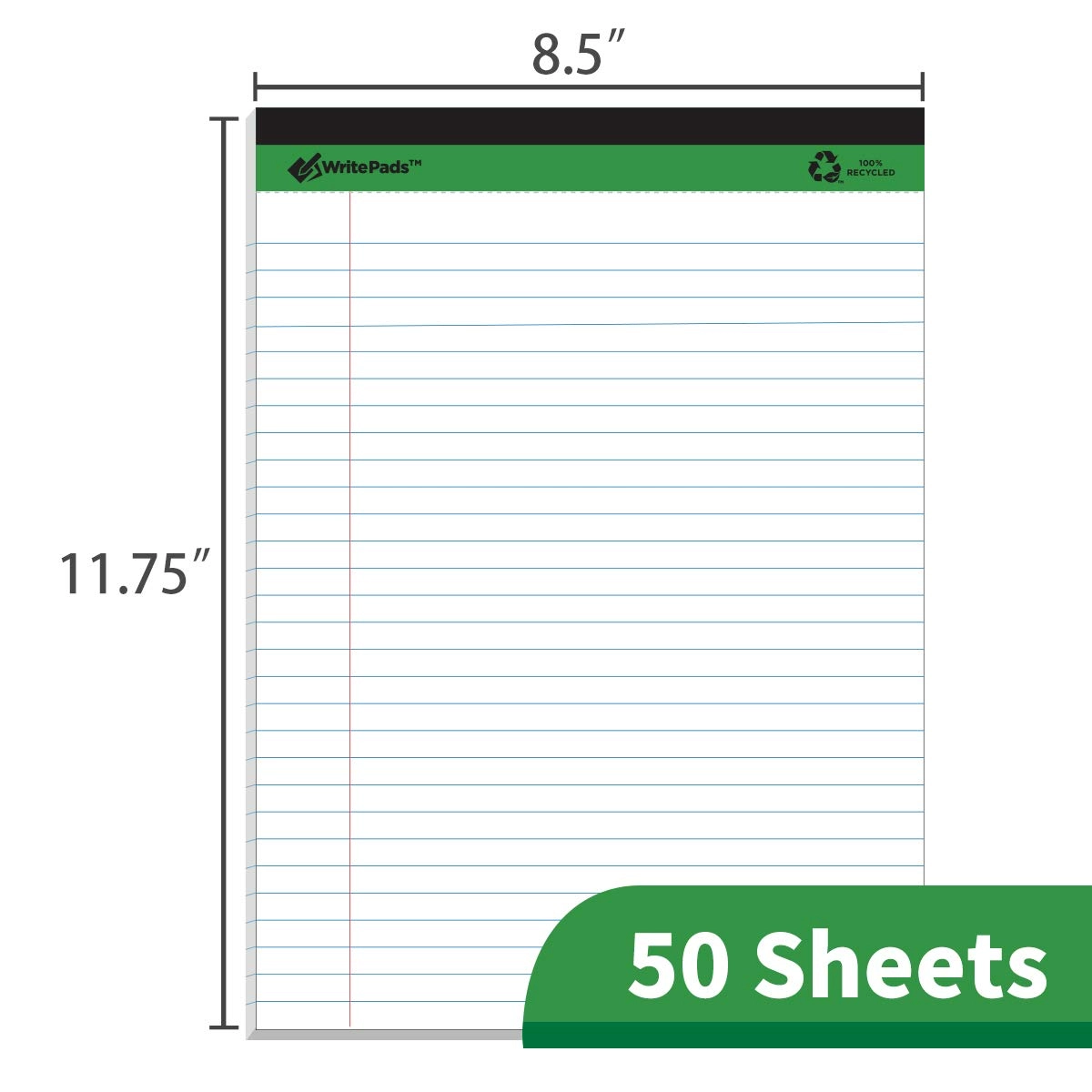 Legal Note pads 8.5-x-11.75-inch - Lined 600 Sheets