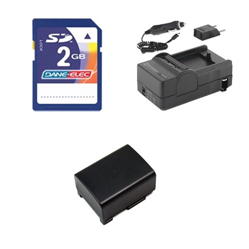 Synergy Digital BP-808 - 900mAh 7.4V + Battery Charger + SD Memory Card