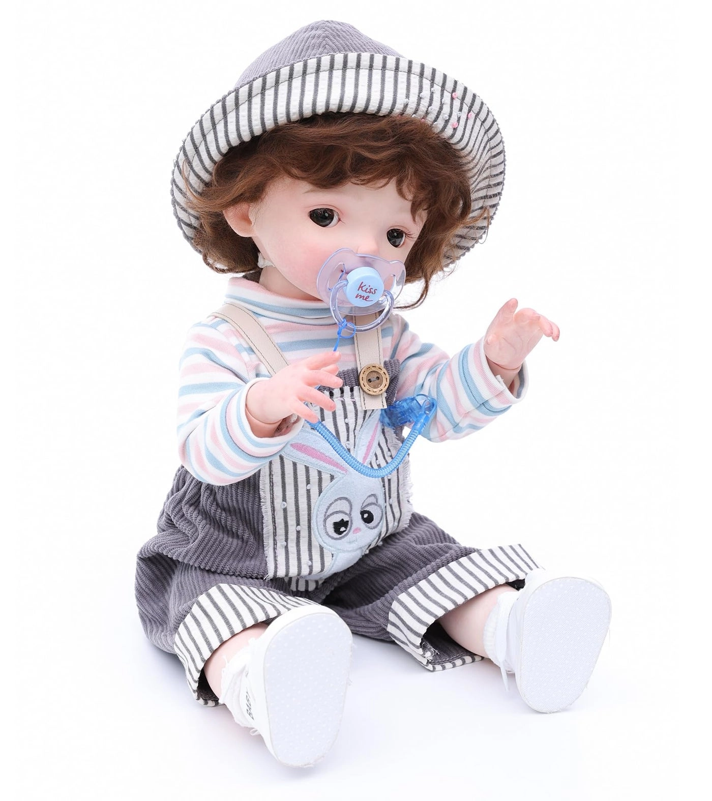 Reborn Style Ball Jointed Doll - 20 Inch Full Vinyl Brown Glass Eyes Ages 14+