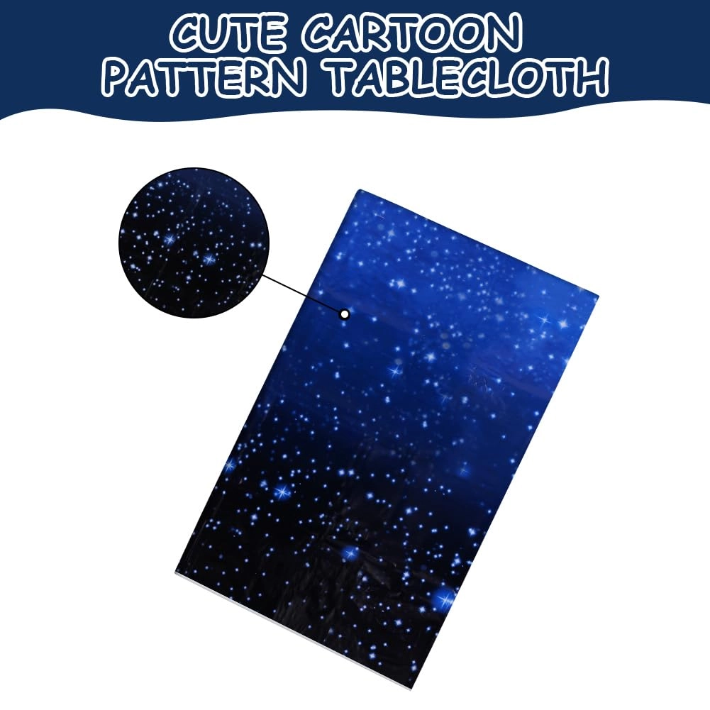 Starry Theme Party Tablecloth - 4 Pack Birthday