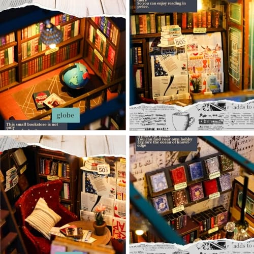 Soul Bookstore Book Nook - Wooden Assembly Required