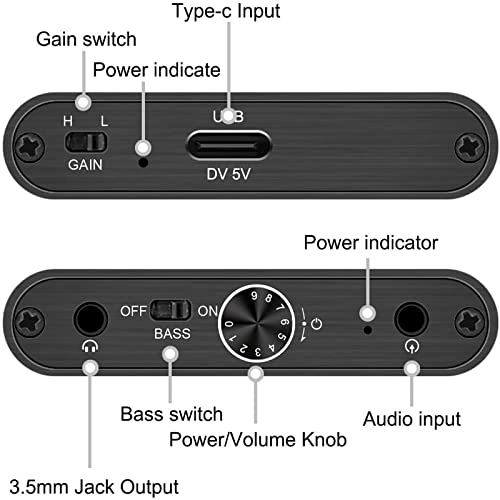 Headphone Amplifier - 16-600Ω USB-C 3000mAh