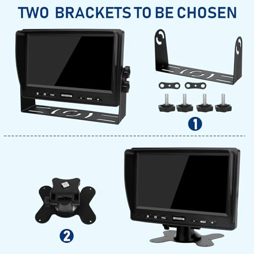 LCD Monitor - 7 inch 1080P + Rear View Camera - 170° 4IR Night Vision