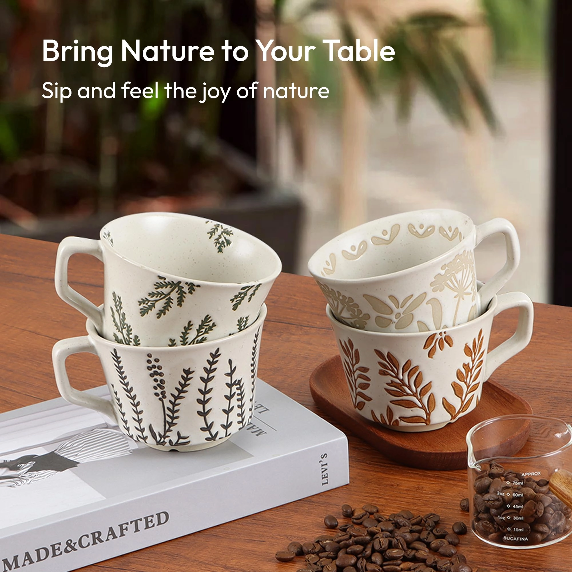 Leaf Reusable Cup - 1 pcs - Floral