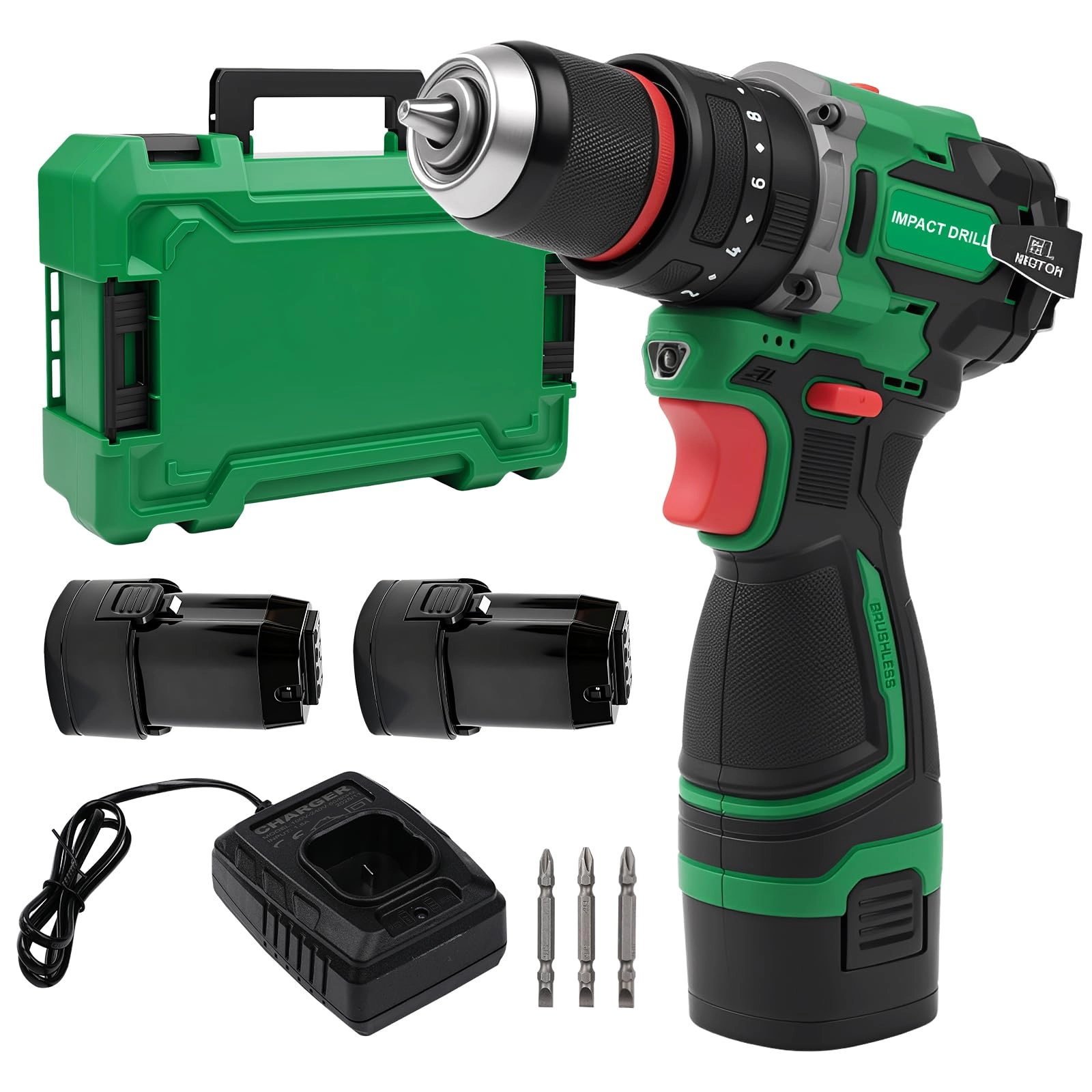Candeon Cordless Drill Driver - 2 x 2.0Ah 16.8V
