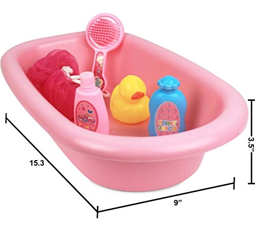 Baby Doll Bathtub - Multicolor 6pcs Ages 3+