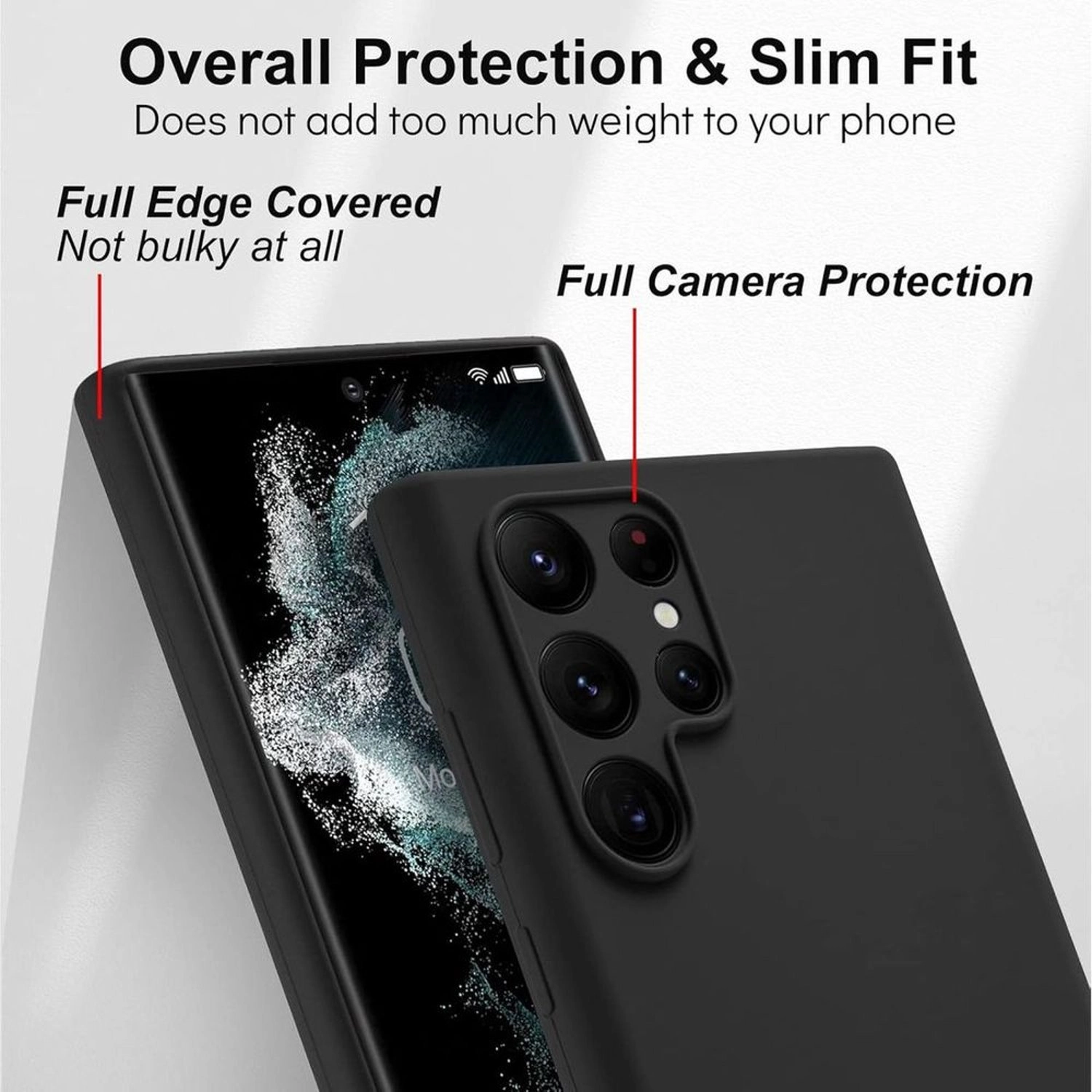 Silicon Magnetic Case for Samsung Galaxy S24 Ultra - Silicon Case Screen Protector