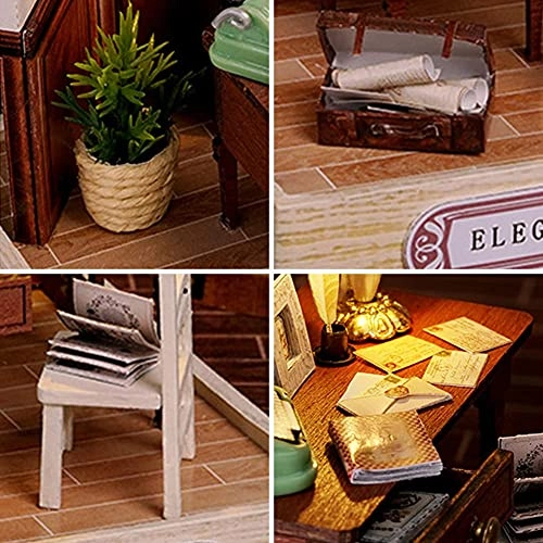 Miniature Wooden Dollhouse Furniture Kit - Creative Room 1:24