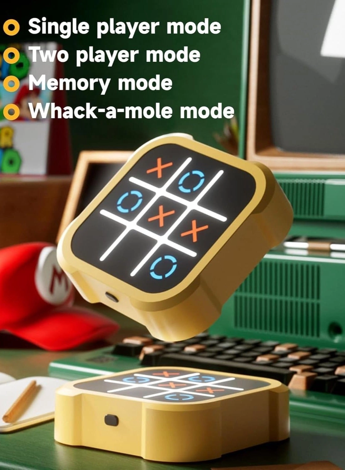 Tic Tac Toe Bolt - 3-in-1 Portable Travel Handheld