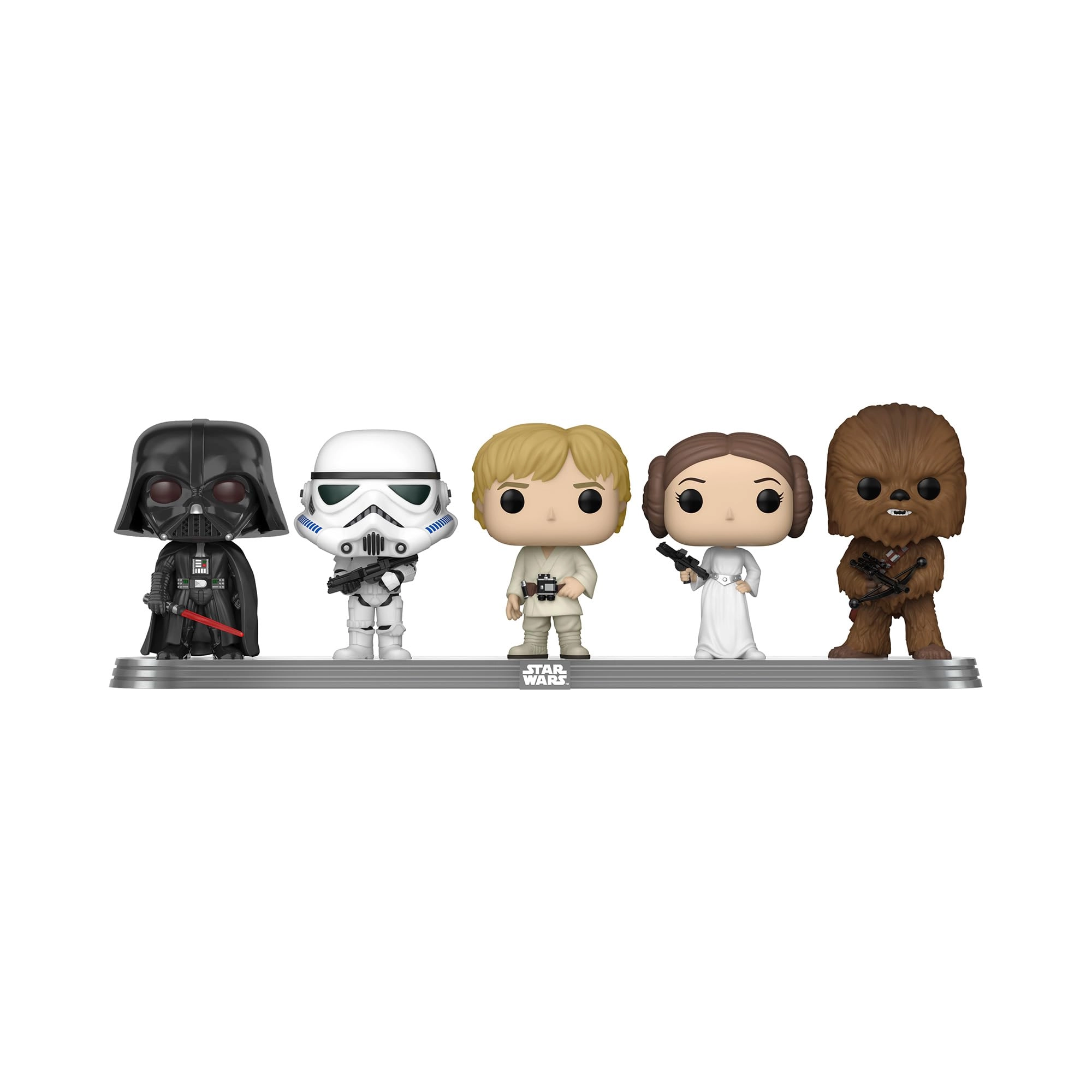 Darth Vader + Stormtrooper + Luke Skywalker + Princess Leia + Chewbacca - Star Wars - 5 pcs (B09HN6SV7B)