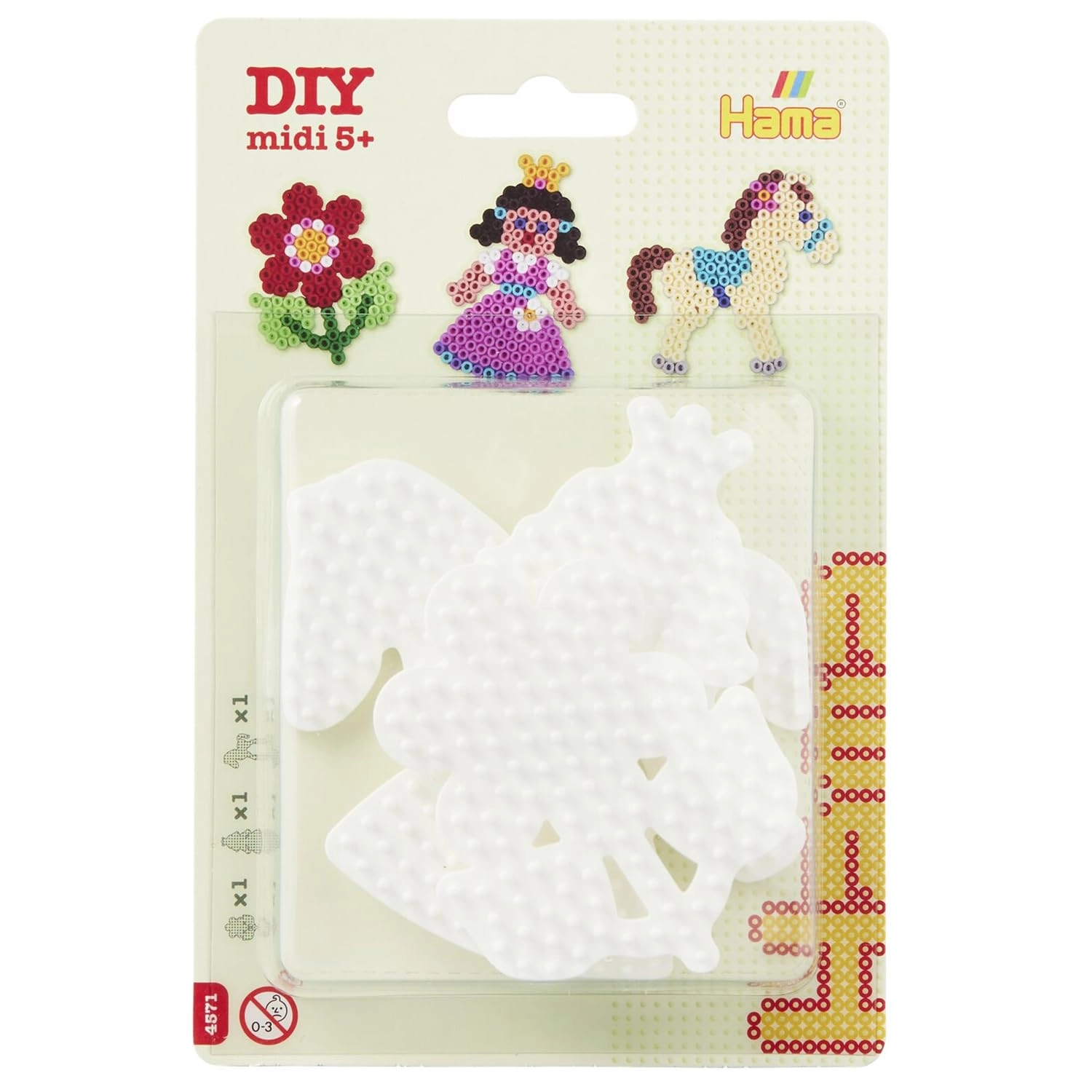 Hama Pony, Flower & Princess pegboard - Animal & Flora & Royalty 3