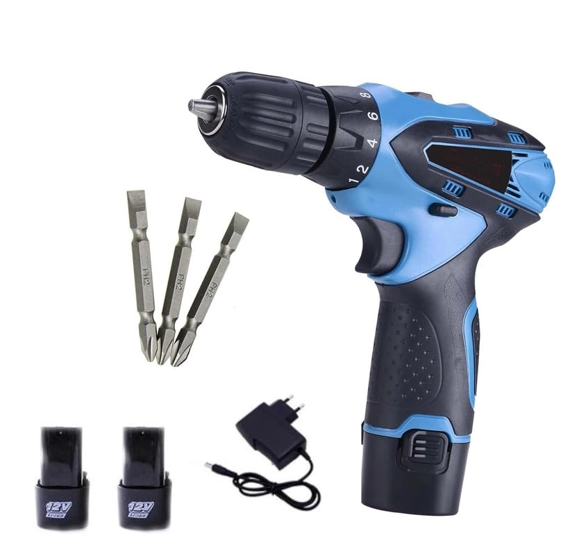 12V Liion Dual Speed Keyless Chuck Drill - 1.5Ah