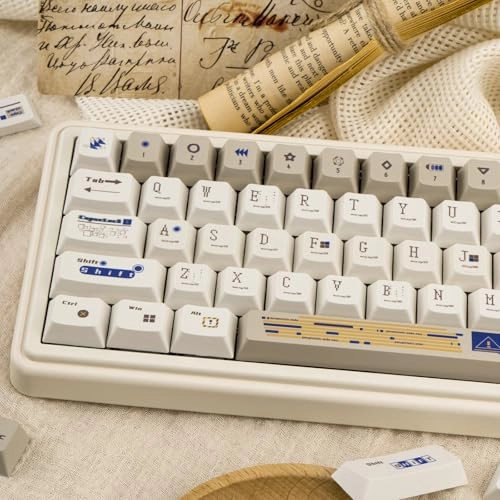 Retro Beige PBT Keycaps - ANSI Wired