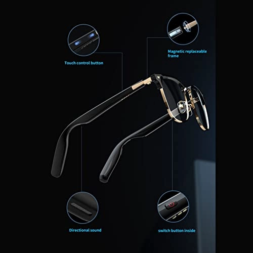 Smart Glasses - Blue Light Blocking Open-Ear Bluetooth IP67 Waterproof