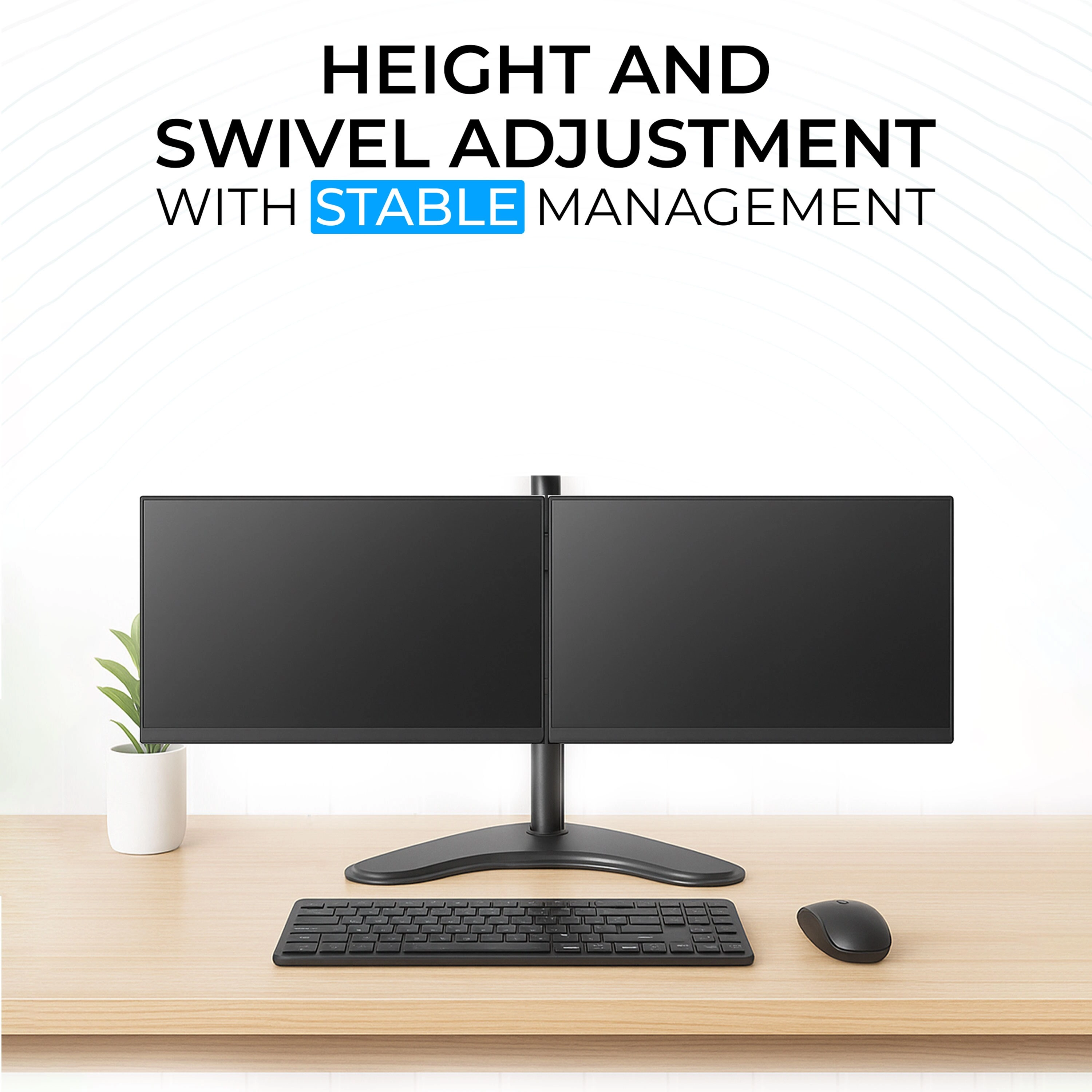 Dual Monitor Stand - 17”-32” VESA 75x75mm & 100x100mm