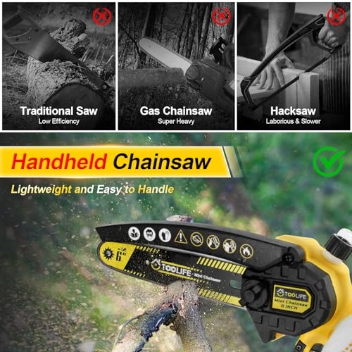 6inch Mini Chainsaw - 2000mAh 21V Battery