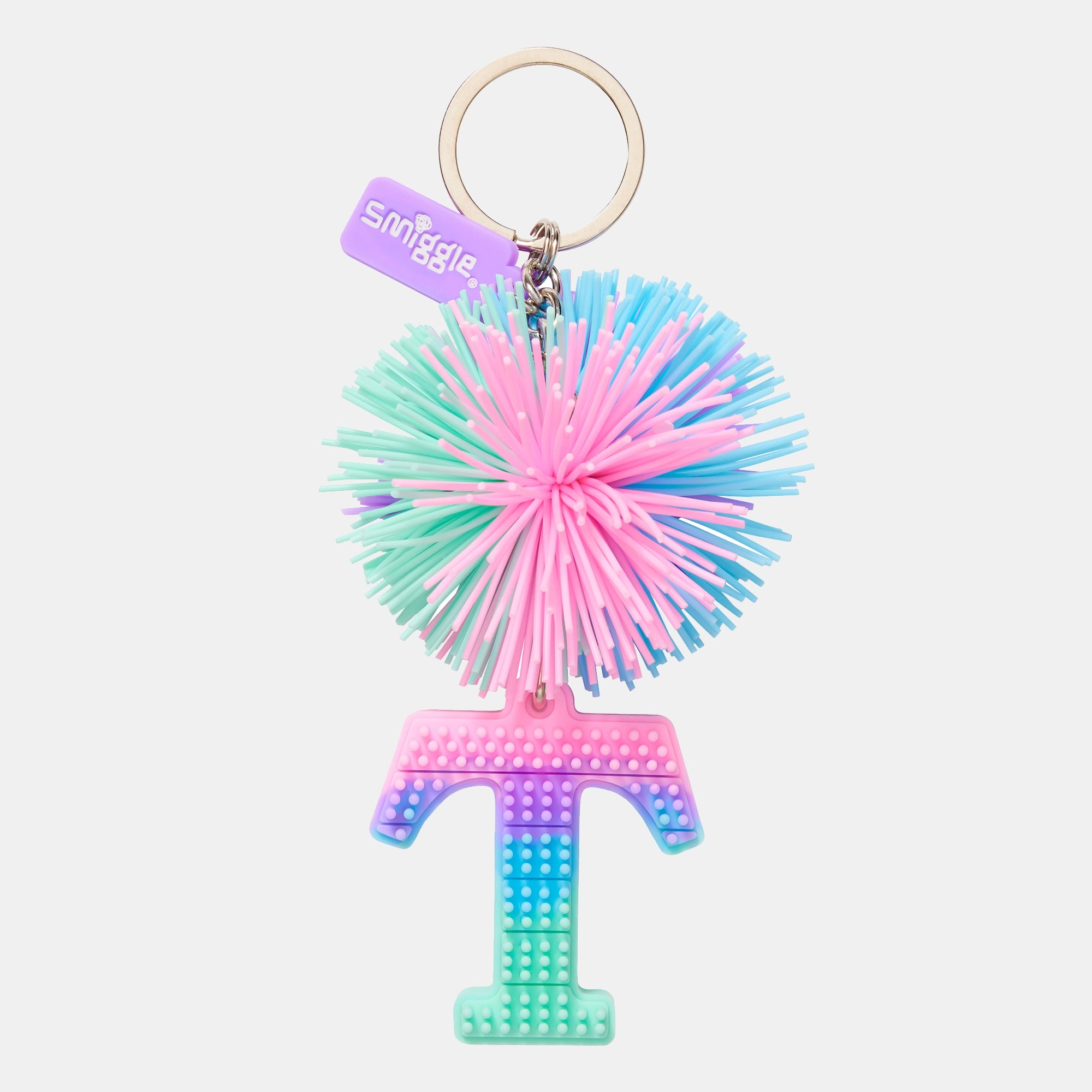 Alphabet Keyring - Pastel Pom Pom