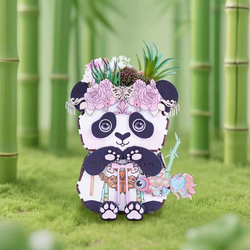 3D Wooden Puzzle Planter - 1 piece(s)