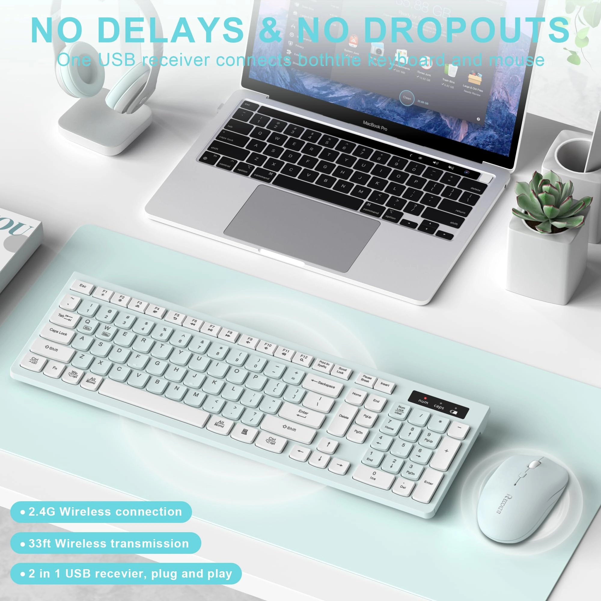 Ergonomic Wireless Keyboard - Wired