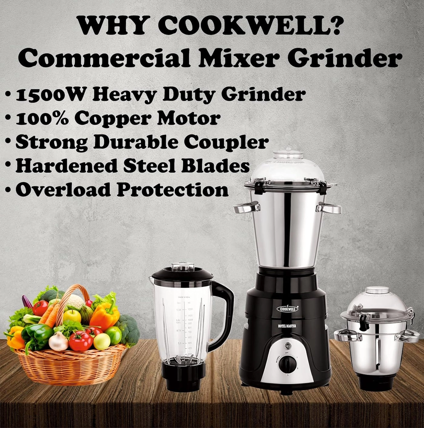Commercial Mixer Grinder - 1500 Watt