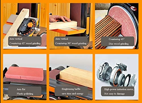 Woodworking Belt Disc Sander - Multifunctional Electric Polisher 370W/750W