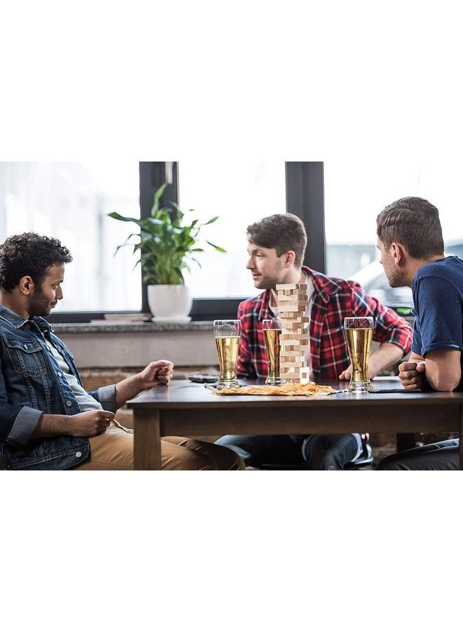 Wooden Block Stacking Tower - Includes Storage Case 12 Inches