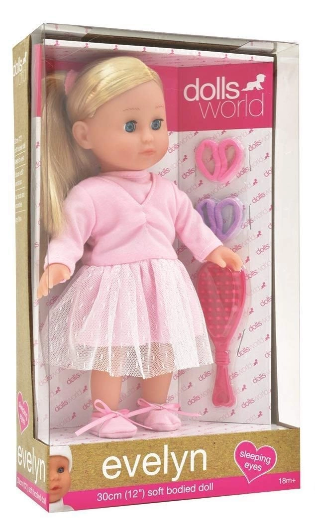 Dolls world Evelyn Ballerina Doll - Sleeping Eyes Blonde Hair