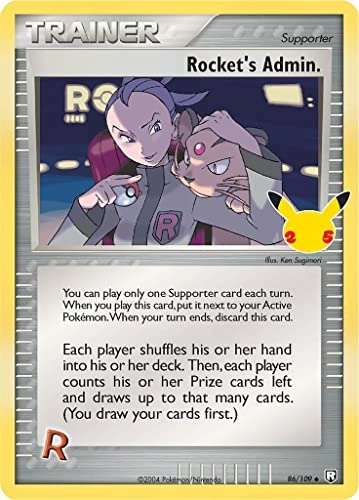 Pokemon Rocket's Admin 86/109 - English + Toploader