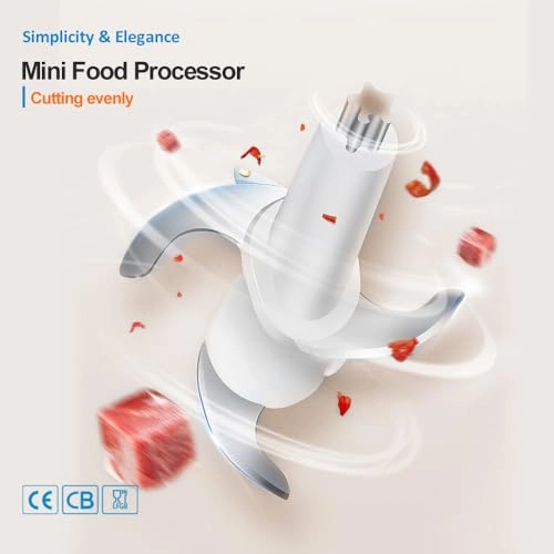 Electric Food Processor - 600ML Type-C Rechargeable