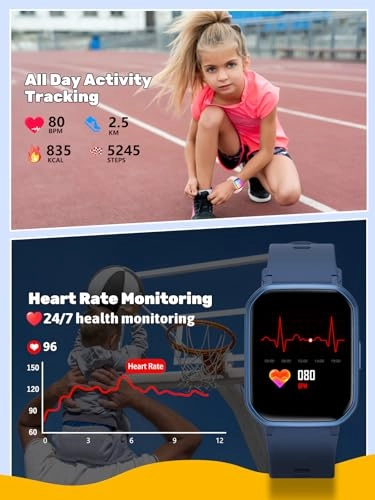 Kids Smart Watch - Heart Rate Sleep Monitor IP68 Waterproof