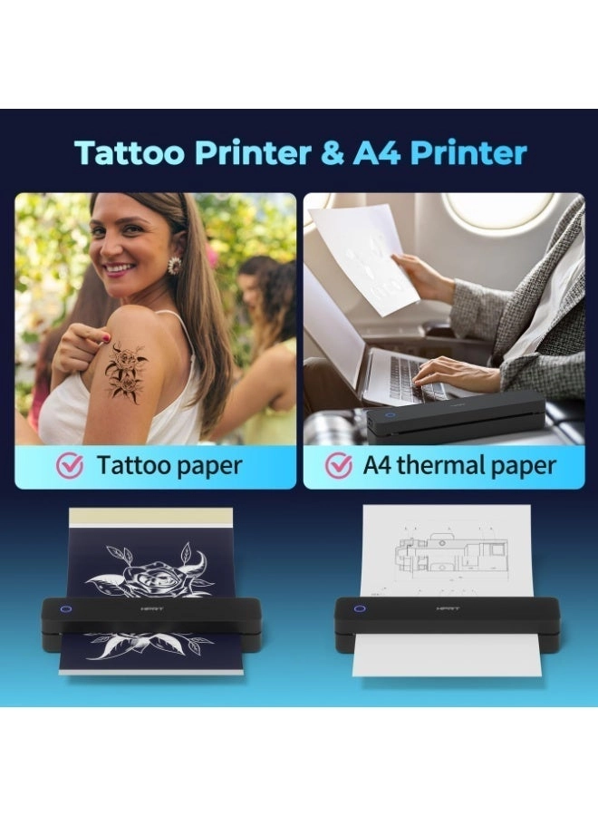 Tattoo Stencil Printer - Inkless Thermal Technology + Tattoo Transfer Paper - 10 Sheets