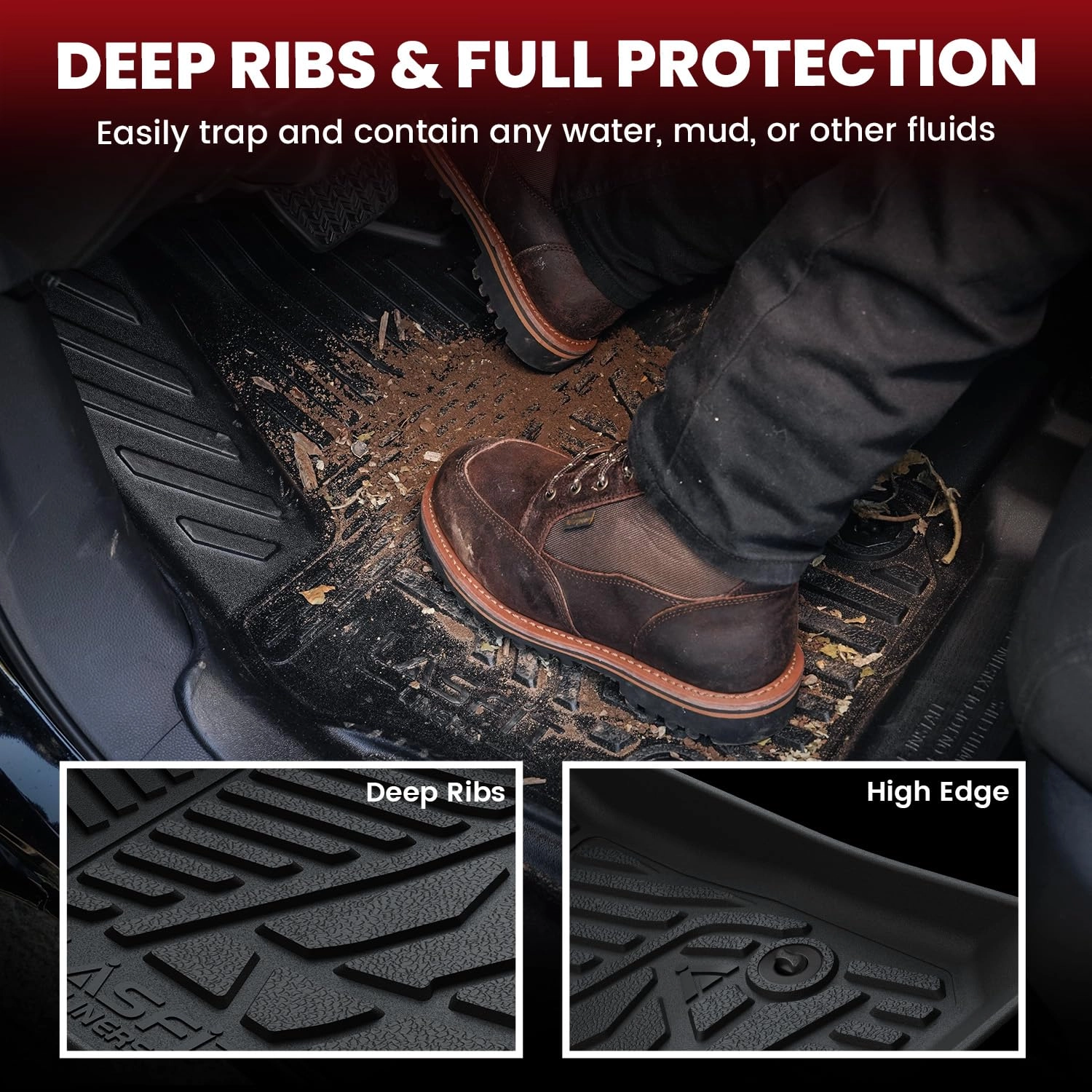 Floor Mats for Ford F250 F350 - 2012-2016 1st & 2nd Rows