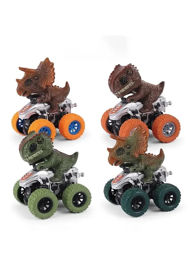 Triceratops Inertia Toy Car - 360° Rotatable Friction-Powered