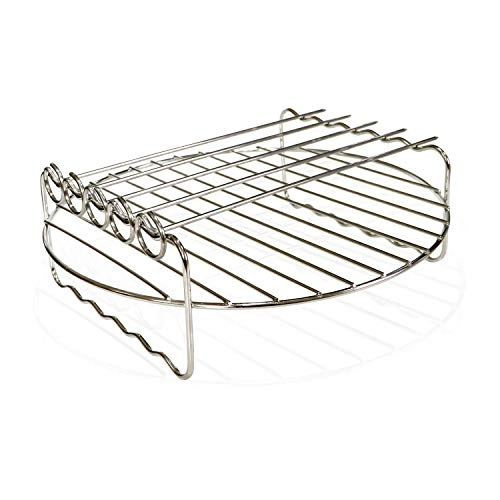 Double Layer Air Fryer Rack - Stainless Steel 5 Skewers